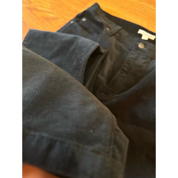 Eileen fisher Black Organic Cotton Stretch Velveteen Pant size SP - Picture 11 of 16